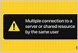 Não são permitidas várias conexões a um servidor ou recurso compartilhad